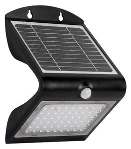 Ecolamp Exteriérové solárne nástenné LED svietidlo Butterfly, 1x LED 3,2w, čierna, pohybový senzor