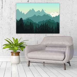 Obraz do obývačky - hory (Obraz 60x40cm)