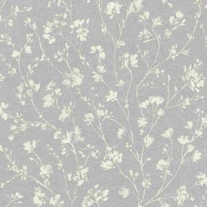 RASCH | Vliesová tapeta na stenu Country Charme 463828 | 0,53 x 10,05 m | šedá, biela