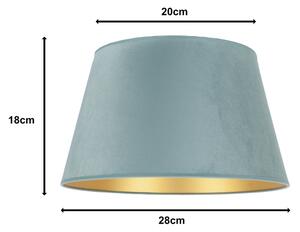 Duolla - Tienidlo pre stolnú lampu CONE M E27 priemer 28 cm mintová