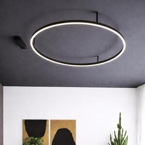 Ideal Lux - LED stropné svietidlo ORACLE SLIM LED/29W/230V 3000K pr. 50 cm čierna