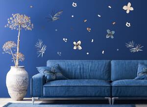 Samolepiaca dekorácia Vector graphic florals, 30 x 30 cm