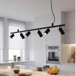 Ideal Lux - LED Luster na lanku DYNAMITE 6xGU10/7W/230V čierna