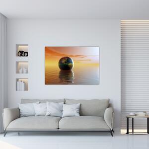 Obraz zemegule v mori (Obraz 60x40cm)