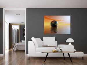 Obraz zemegule v mori (Obraz 60x40cm)