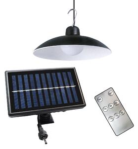 Ecolamp Exteriérové solárne nástenné svietidlo Satur, 1x čierne/biele plastové tienidlo, diaľkový ovládač