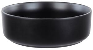 Kúpeľňové umývadlo na dosku čierne keramické okrúhle ⌀ 36 cm moderná kúpeľňa