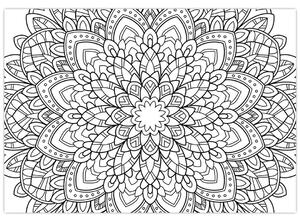 Obraz - čiernobiela mandala (Obraz 60x40cm)