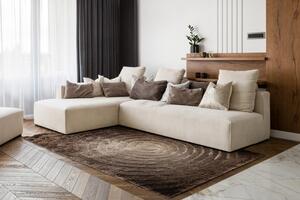 Dywany Łuszczów Kusový koberec Flim 008-B7 Circles brown - 80x150 cm