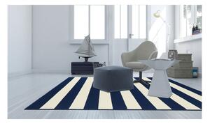 Modro-biely vonkajší koberec Floorita Stripes, 133 × 190 cm