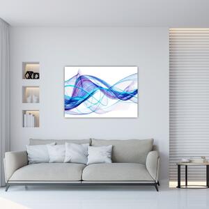 Obraz: abstraktné modrá vlna (Obraz 60x40cm)