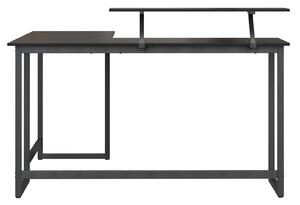 VASAGLE Písací stôl - čierna - 140x130x76/91,5 cm