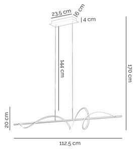 ONLI - LED Luster na lanku TWIST LED/30W/230V 4000K čierna