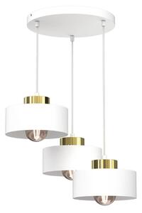 Luster na lanku MARTI 3xE27/15W/230V biela/zlatá