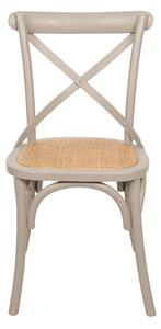 Šedá drevená stolička s patinou Retro - 46 * 42 * 87 cm