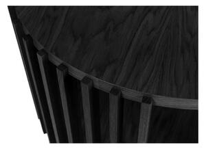 Čierny konferenčný stolík z dubového dreva Woodman Drum, ø 83 cm