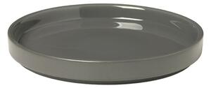 Sivý keramický tanier Blomus Pilar, ø 14 cm