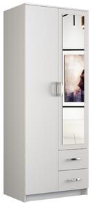 TP Living Šatníková skriňa ROMANA 80 cm biela