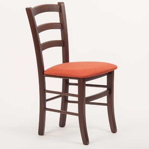 Stima stolička PAYSANE s čalúneným sedákom Odtieň: Tmavo hnedá, Látka: LUX Terracotta 10