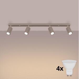 Brilagi - LED bodové svietidlo CRESTO 4xGU10/10W/230V taupe