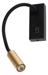 Kanlux 32519 - LED flexibilná lampička TONIL LED/3,3W/230V čierna/zlatá