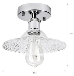 Prisadený luster TRISH 1xE27/15W/230V lesklý chróm/číra
