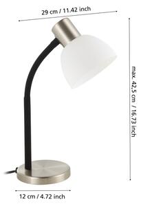 Eglo 901061 - Stolná lampa MACERE 1xE14/25W/230V čierna/matný chróm