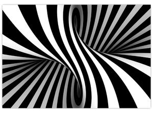 Čiernobiely abstraktný obraz (Obraz 60x40cm)