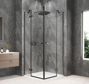 Polysan Polysan, GLOBE GUN METAL štvorcová sprchová zástena 800x800mm, rohový vstup, číre sklo, GB5880GM