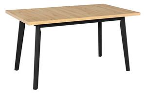 Rozkladací jedálenský stôl OSLO 5 - dub artisan/čierne nohy