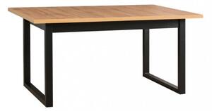 Rozkladací jedálenský stôl IKON 3 - dub wotan/čierne nohy