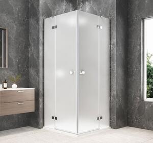 Polysan Polysan, GLOBE CHROME štvorcová sprchová zástena 800x800mm, rohový vstup, matné sklo, GB5880MC