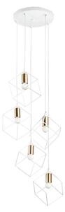 Ideal Lux - Luster na lanku ICE 5xE27/60W/230V pr. 50 cm biela