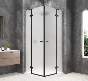 Polysan Polysan, GLOBE BLACK štvorcová sprchová zástena 800x800mm, rohový vstup, matné sklo, GB5880MB