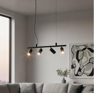 Ideal Lux - LED Luster na lanku DYNAMITE 4xGU10/7W/230V CRI 90 čierna
