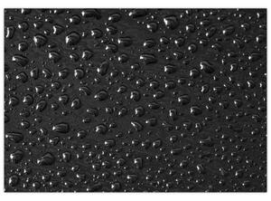 Obraz kvapiek na čiernom povrchu (Obraz 60x40cm)