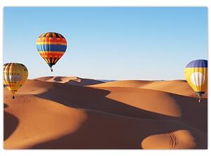 Obraz - teplovzdušné balóny v púšti (Obraz 60x40cm)