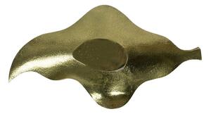 Zlatý dekoračné kovový podnos / miska v tvare listu Banana- 36 * 18 * 3cm