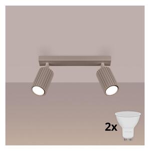 Brilagi - LED bodové svietidlo CRESTO 2xGU10/10W/230V šedohnedé