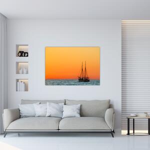 Plachetnica na mori - moderný obraz (Obraz 60x40cm)