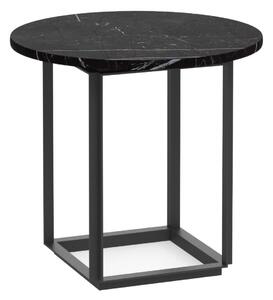 NEW WORKS Odkladací stolík Florence Ø50, Black / Black Marble