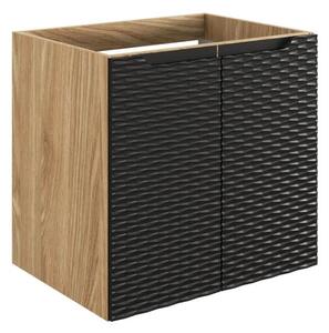 Skrinka pod umývadlo OCEAN Black 82-60-2D | 60 cm s dvierkami