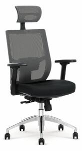 Halmar Kancelárska stolička ADMIRAL, čierna/sivá