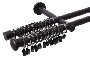 Dvojitá garniža Modern black matt 160cm