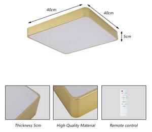 Brilagi-LED stmievateľné stropné svietidlo POOL LED/36W/230V 3000-6000K 40x40 cm zlaté + diaľkové ovládanie