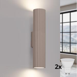 Brilagi - LED nástenné svietidlo CRESTO 2xGU10/10W/230V 30 cm taupe