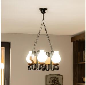 Brilagi - Luster na reťazi QUEEN 4xE14/40W/230V buk/orech