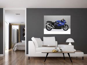 Obraz modrého motocykla (Obraz 60x40cm)