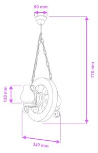 Brilagi - Luster na reťazi ROATA 2xE14/40W/230V buk/orech