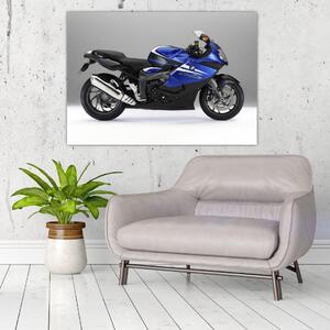 Obraz modrého motocykla (Obraz 60x40cm)